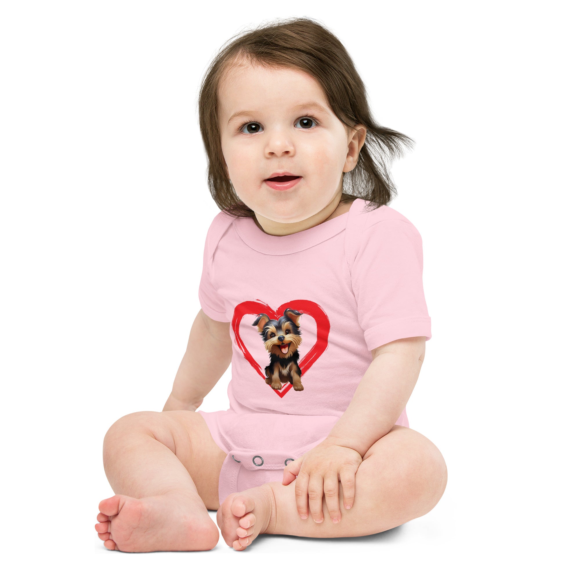 Yorkshire Terrier Baby short sleeve one piece