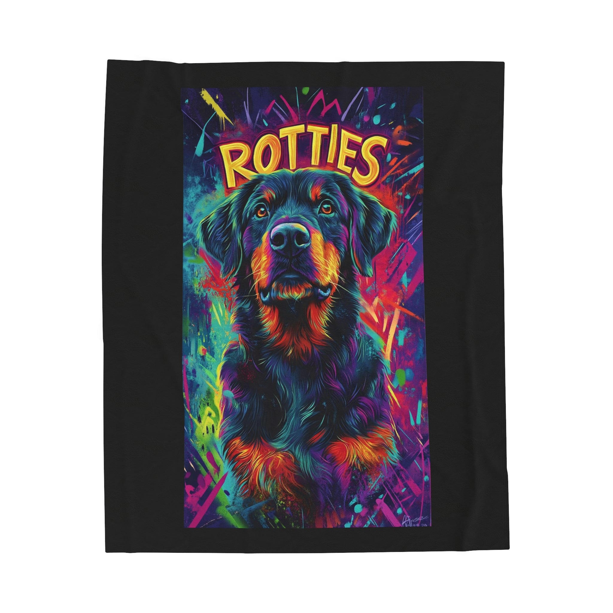 Rottweiler Velveteen Plush Blanket