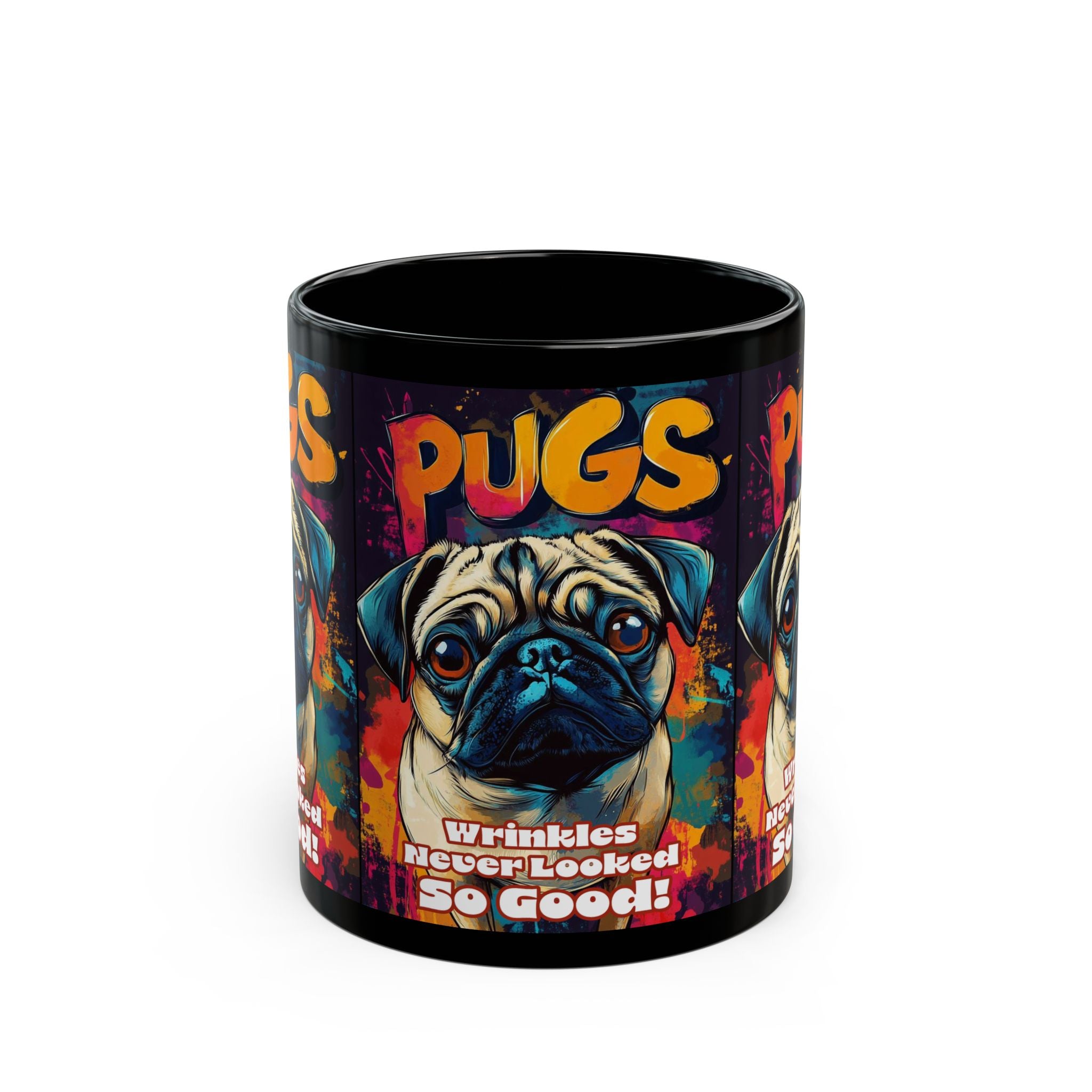 Pugs Black Mug