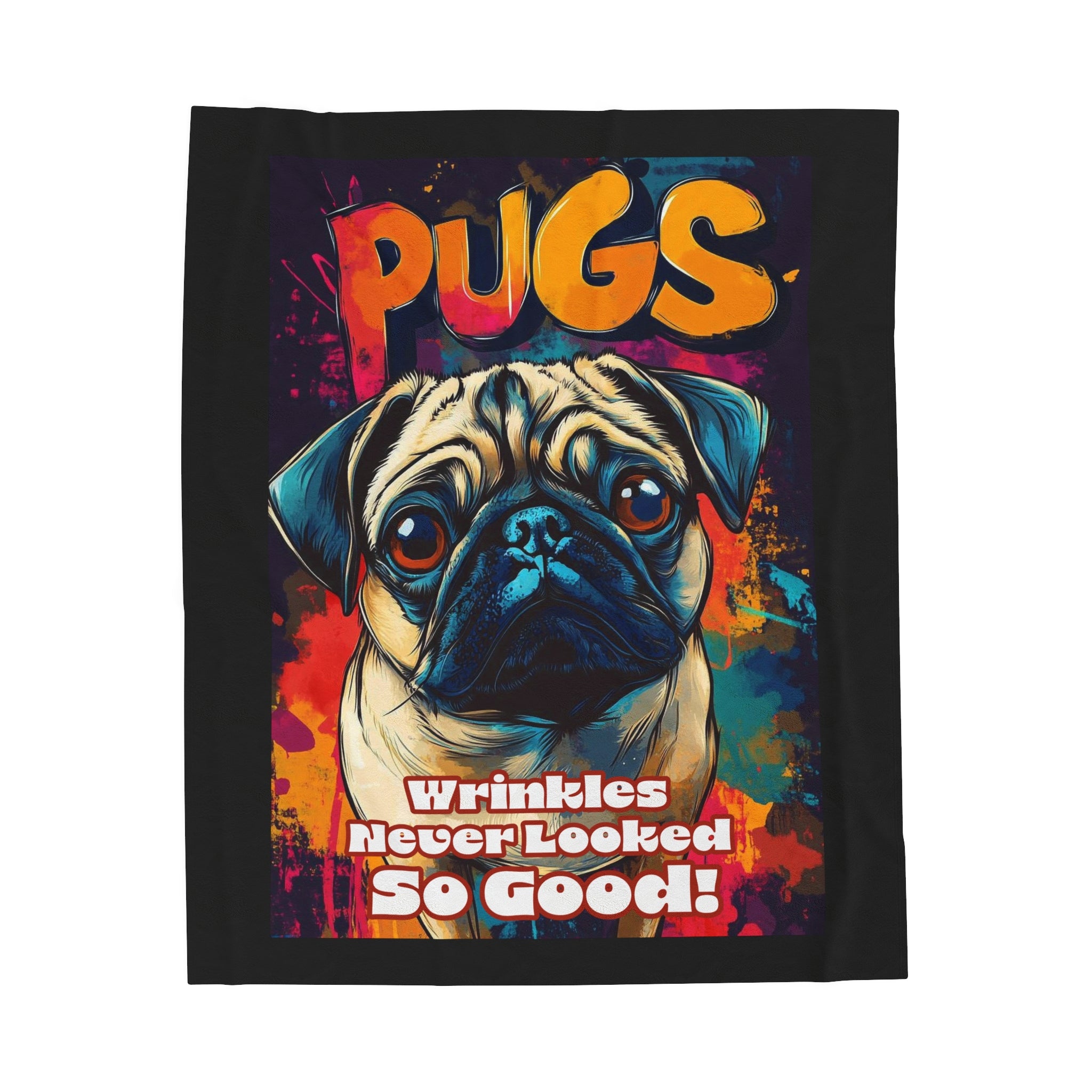 Pugs Velveteen Plush Blanket