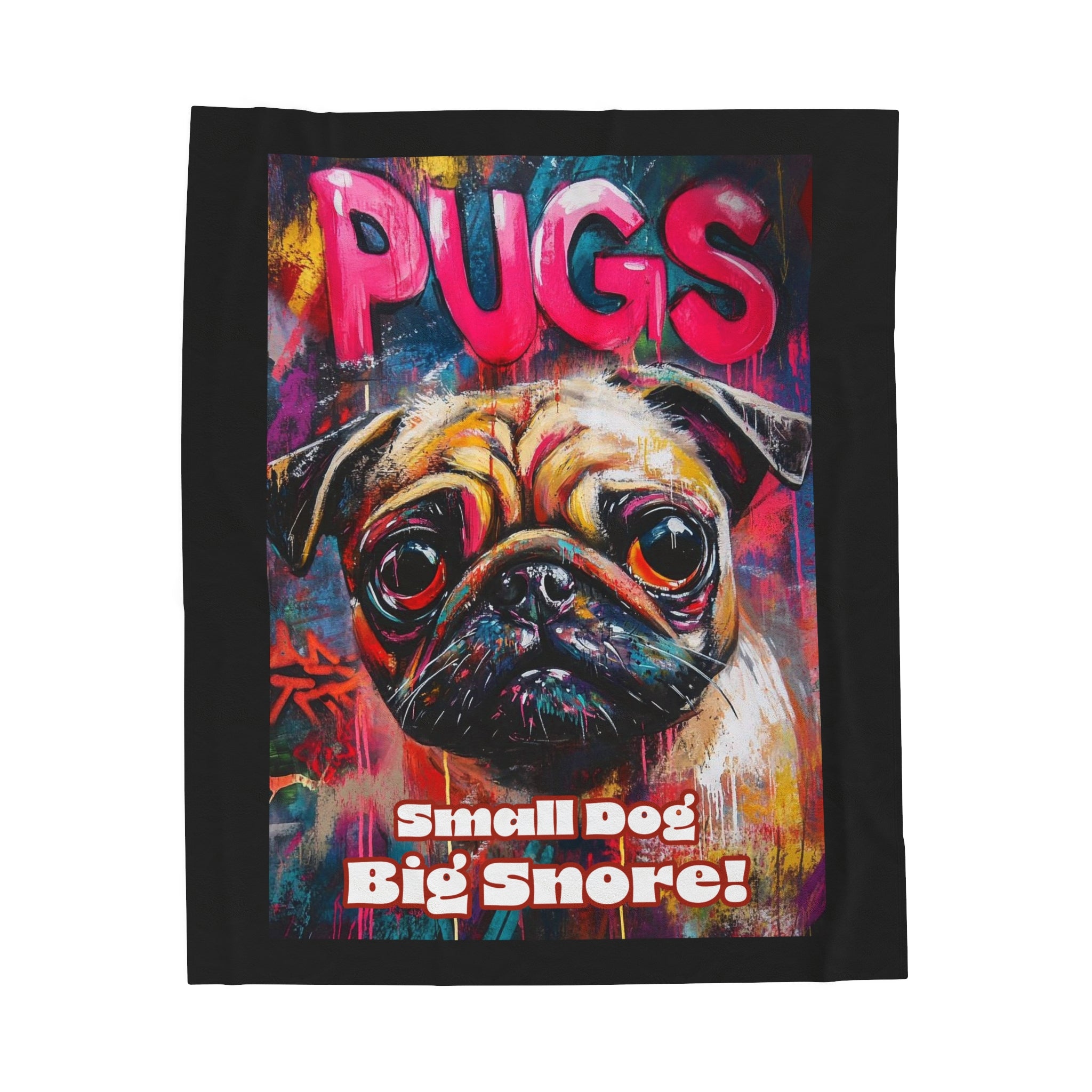 Pugs Velveteen Plush Blanket