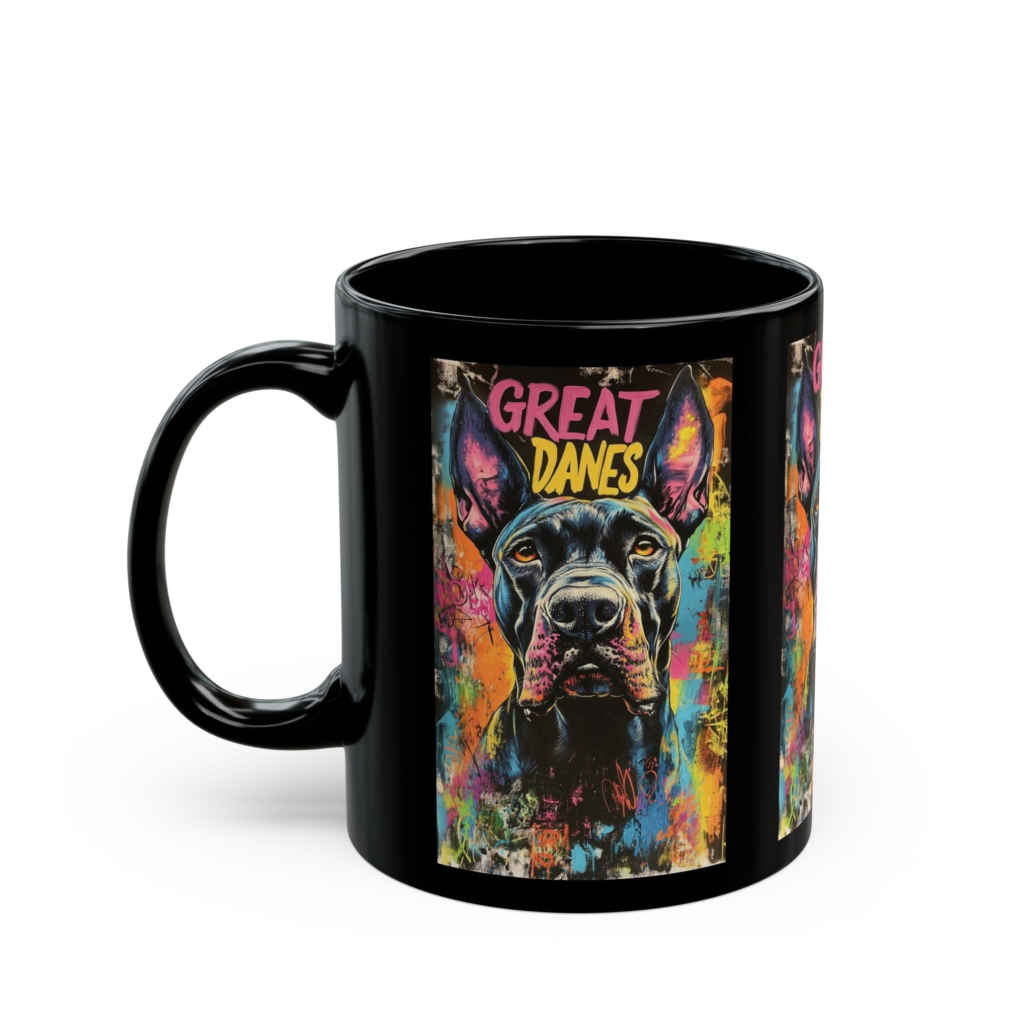 Great Danes Black Mug