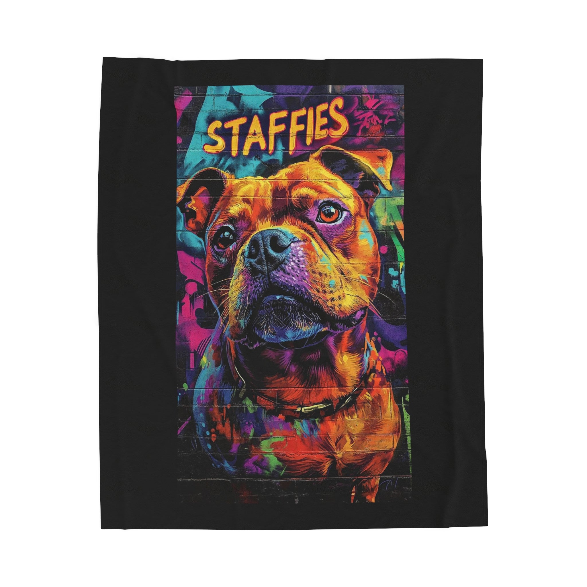 American Staffordshire Velveteen Plush Blanket