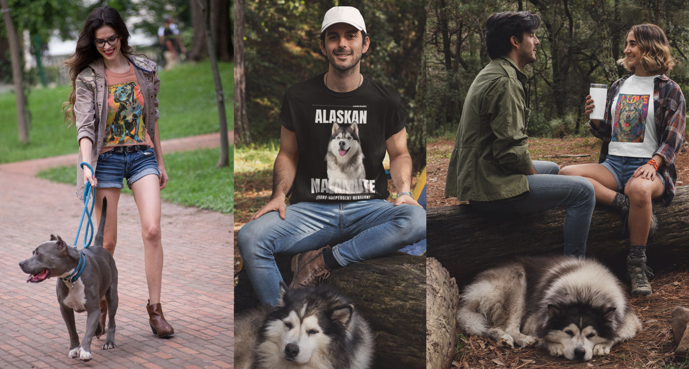 Alaskan-malamlute-and-bull-dog-in-one-frame_couple-wearing-t-shirts