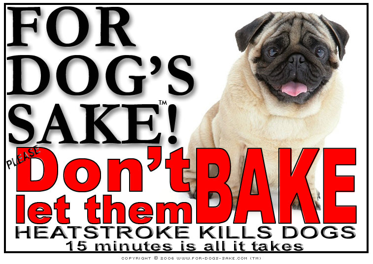 Pug Heatstroke Warning Digital Download Sign