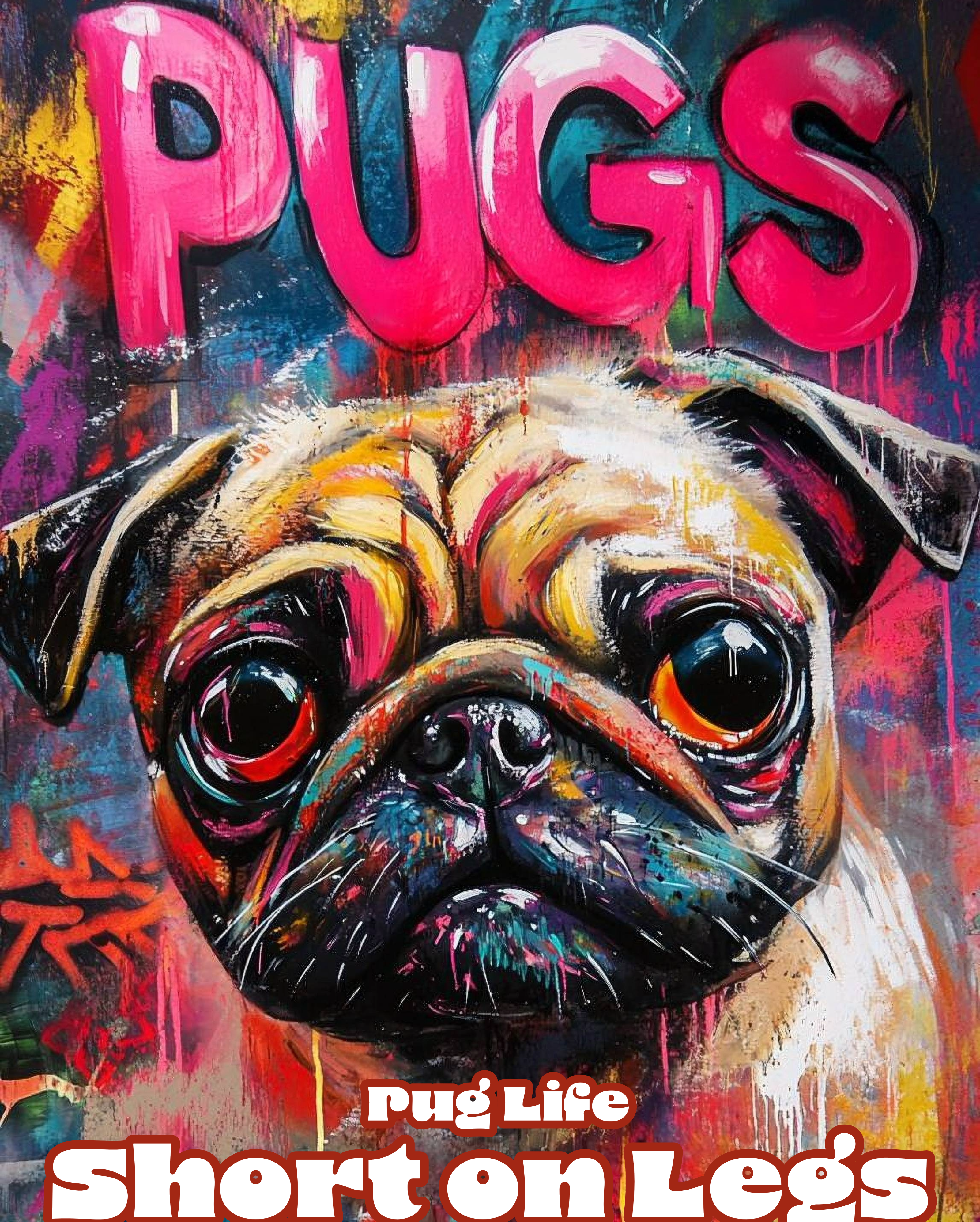 Pugs-Back of Tee Shirt only Unisex classic tee