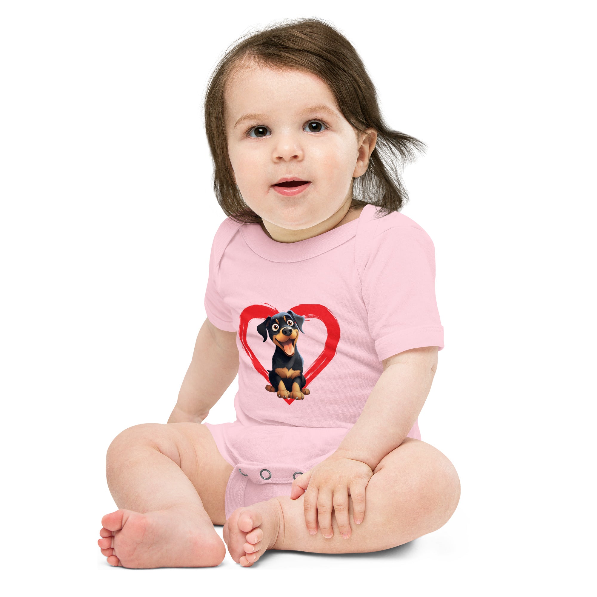 Rottweiler Baby short sleeve one piece