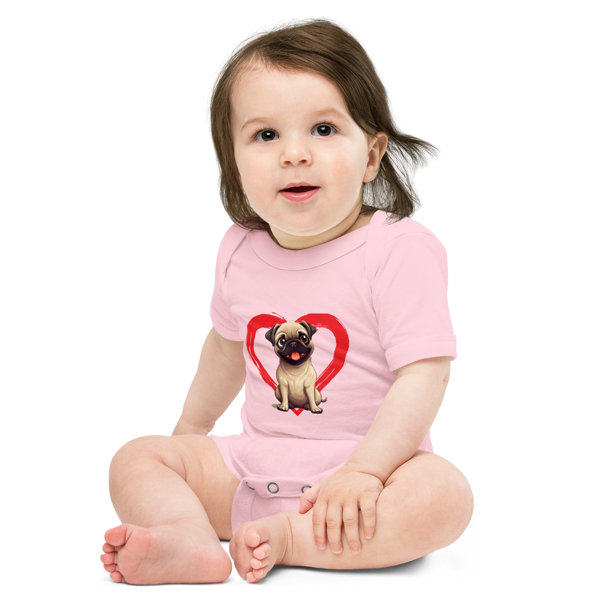 Pug Baby short sleeve one piece