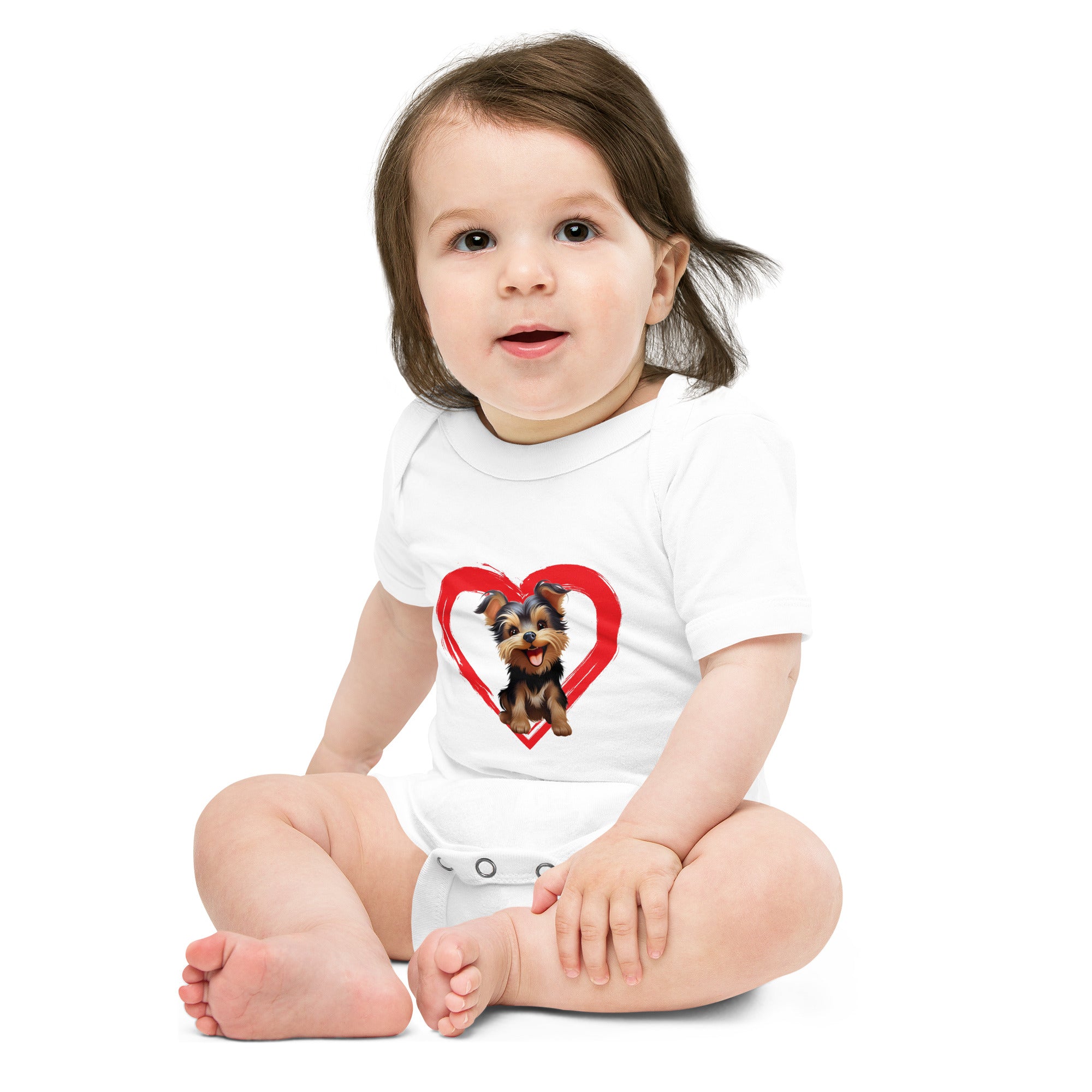 Yorkshire Terrier Baby short sleeve one piece