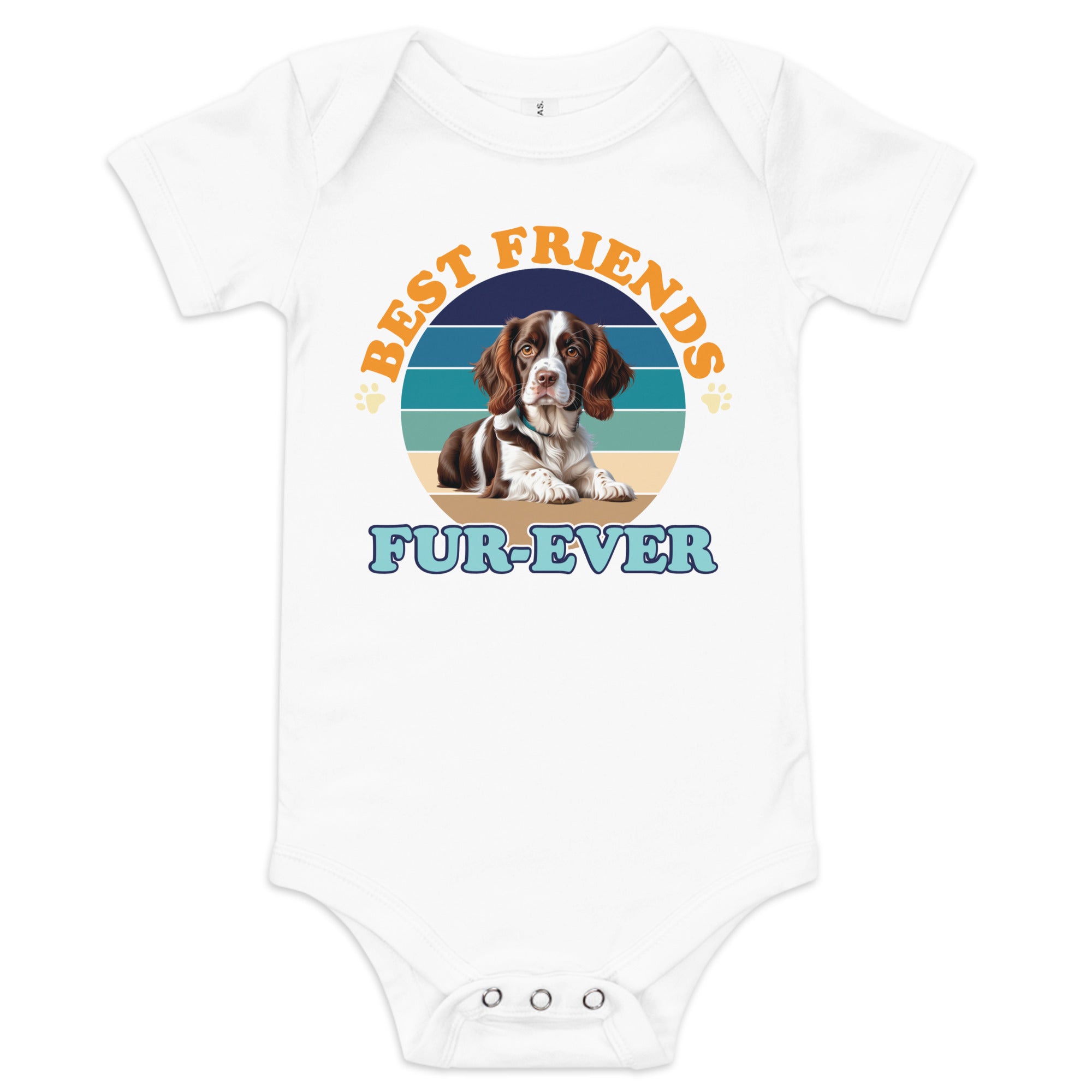 English Springer Spaniel Baby short sleeve one piece