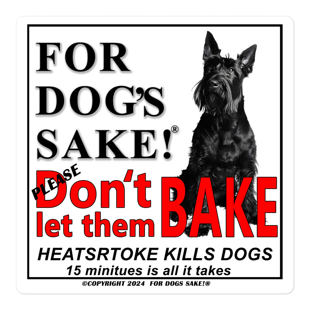 Schnauzer Heatstroke Warning Vinyl Sign