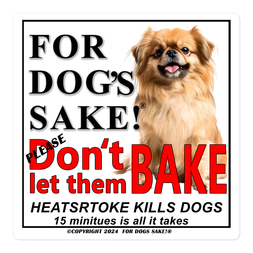 Pekingese Heatstroke Warning Sign