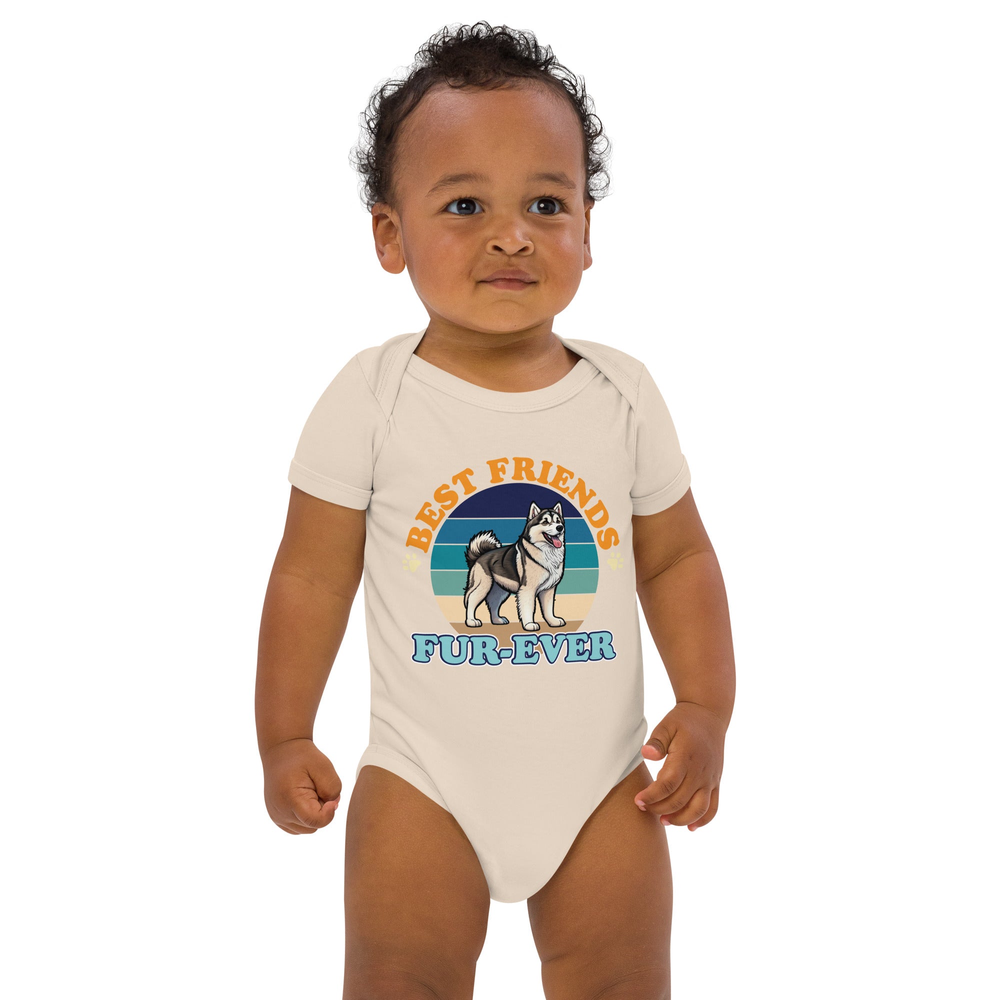 Alaskan Malamute Organic cotton baby bodysuit