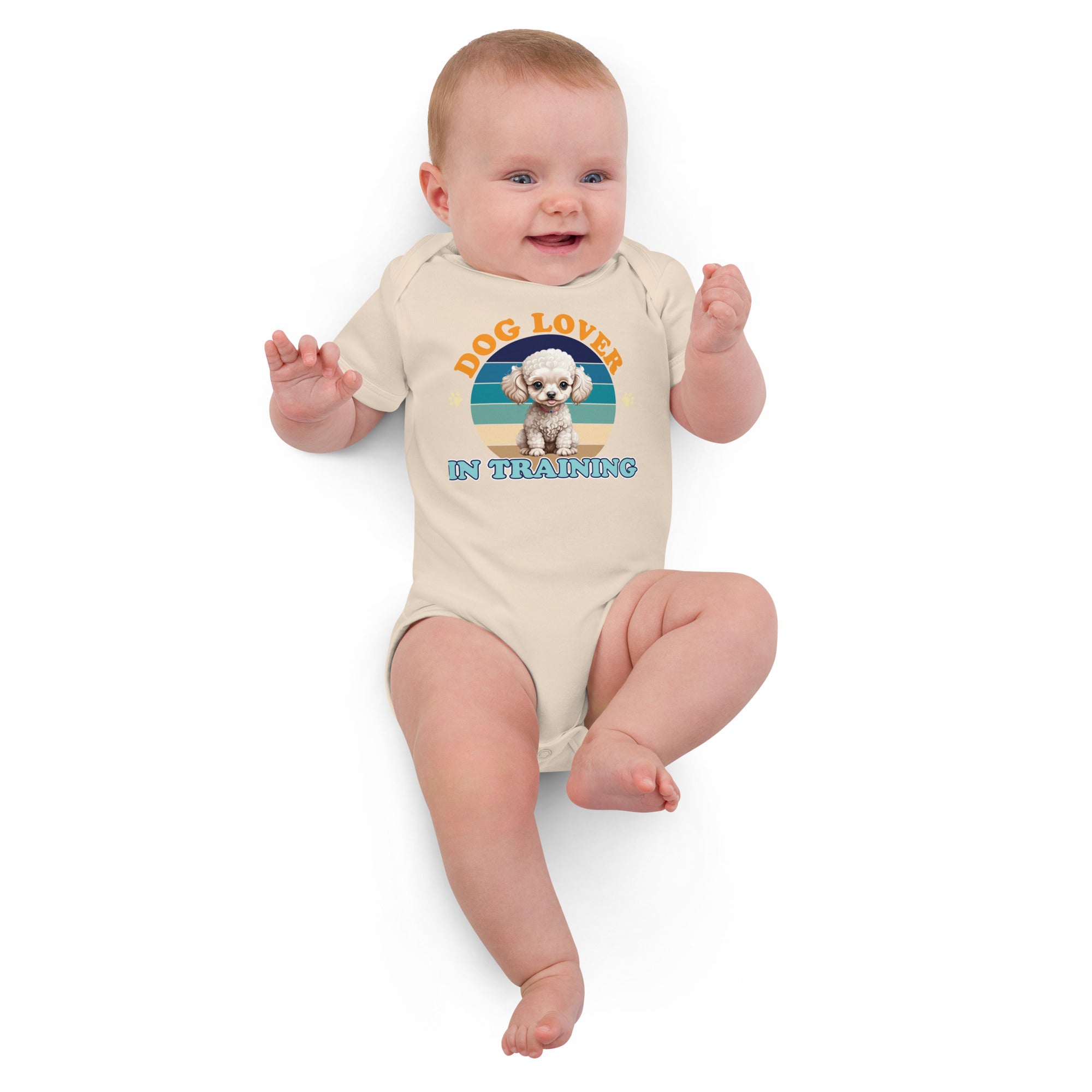 Poodle Organic cotton baby bodysuit