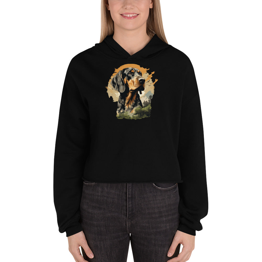 American English Coonhound Crop Hoodie