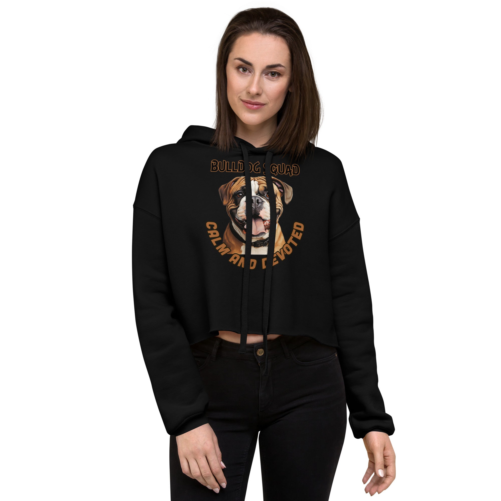 English Bulldog Crop Hoodie