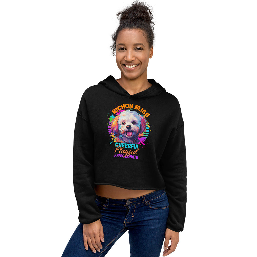 Bichon Frise Crop Hoodie