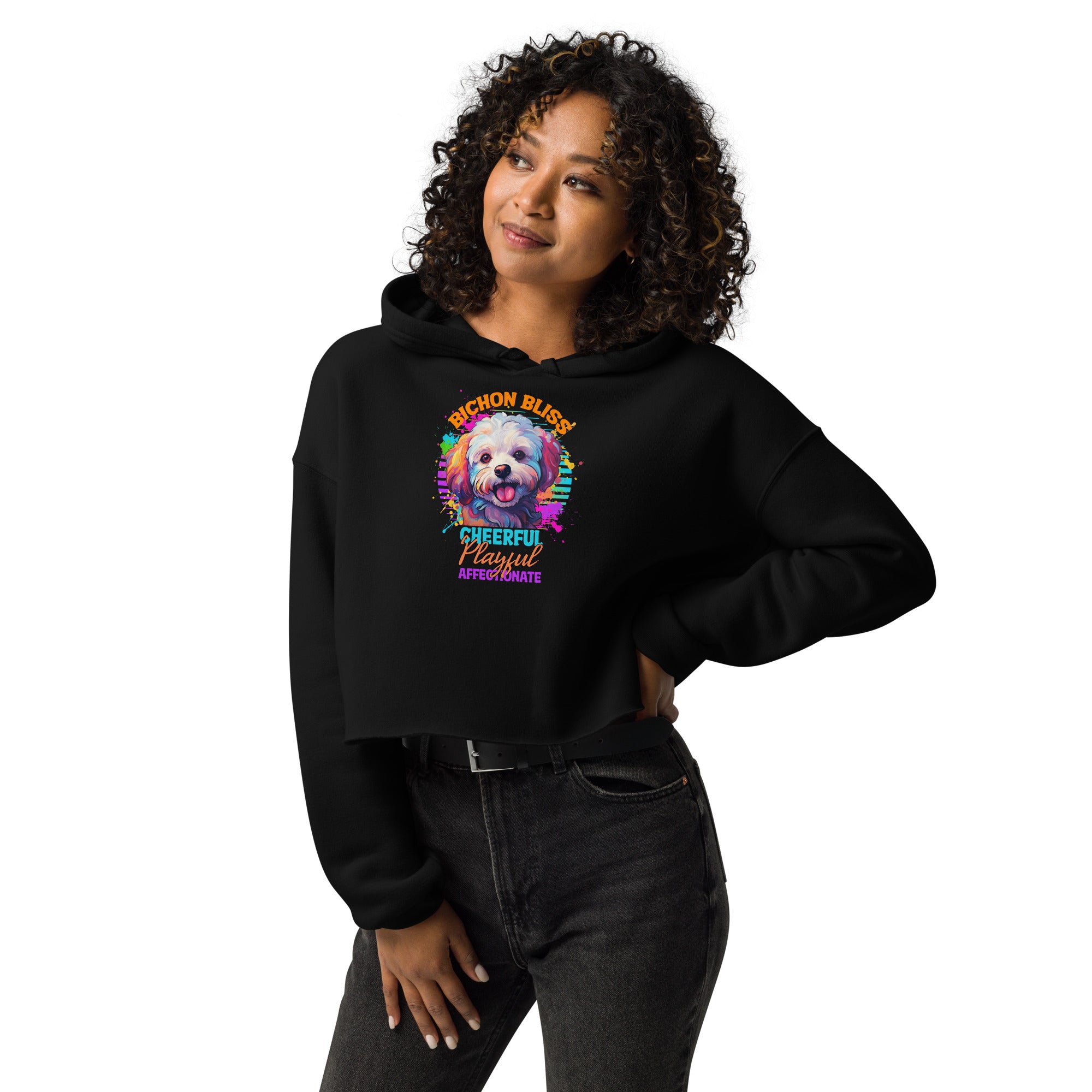 Bichon Frise Crop Hoodie