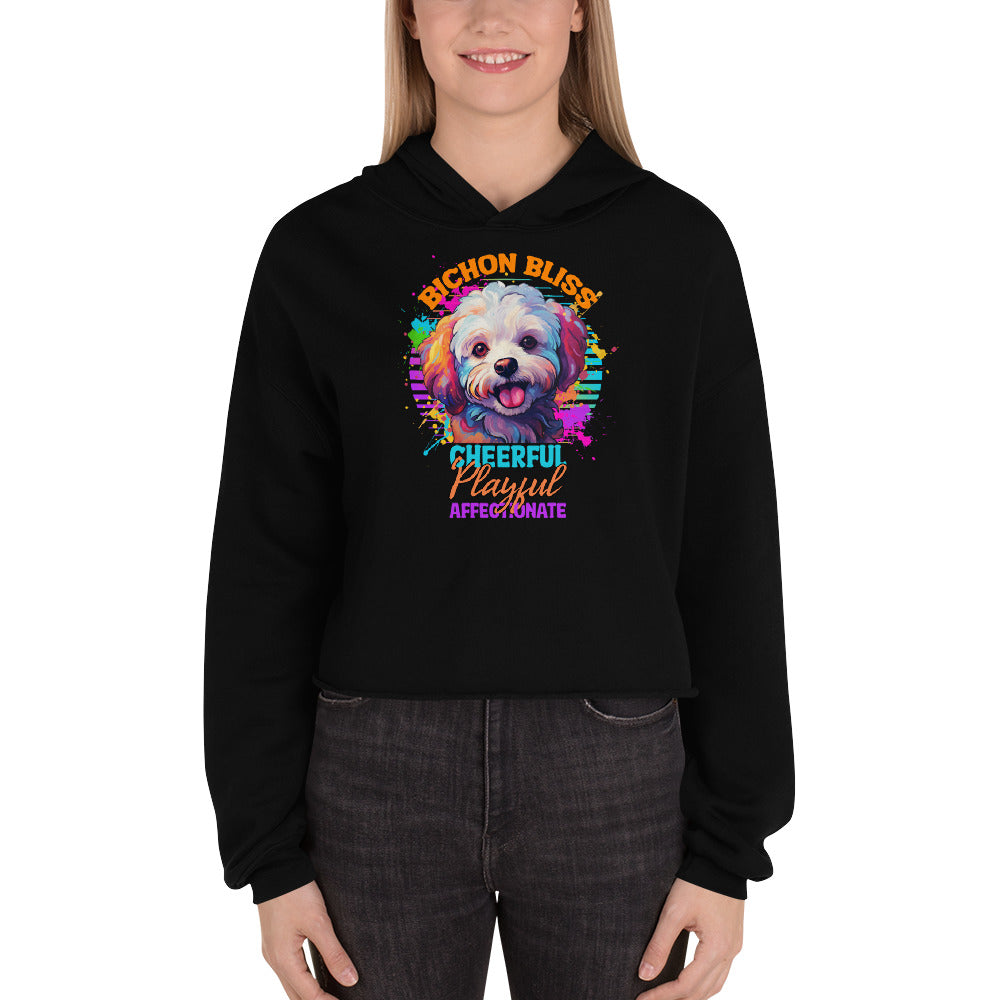 Bichon Frise Crop Hoodie