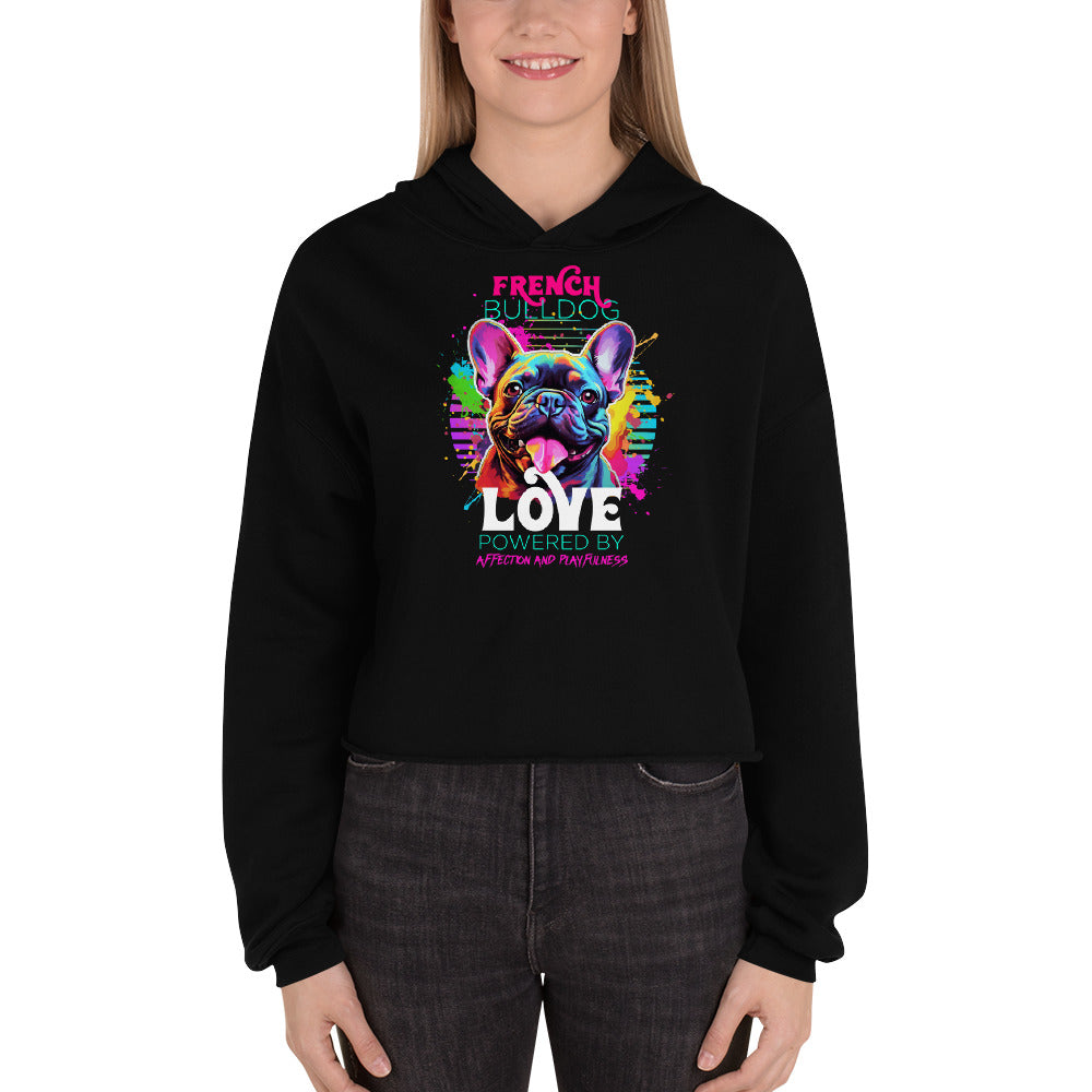 French Bulldog Crop Hoodie