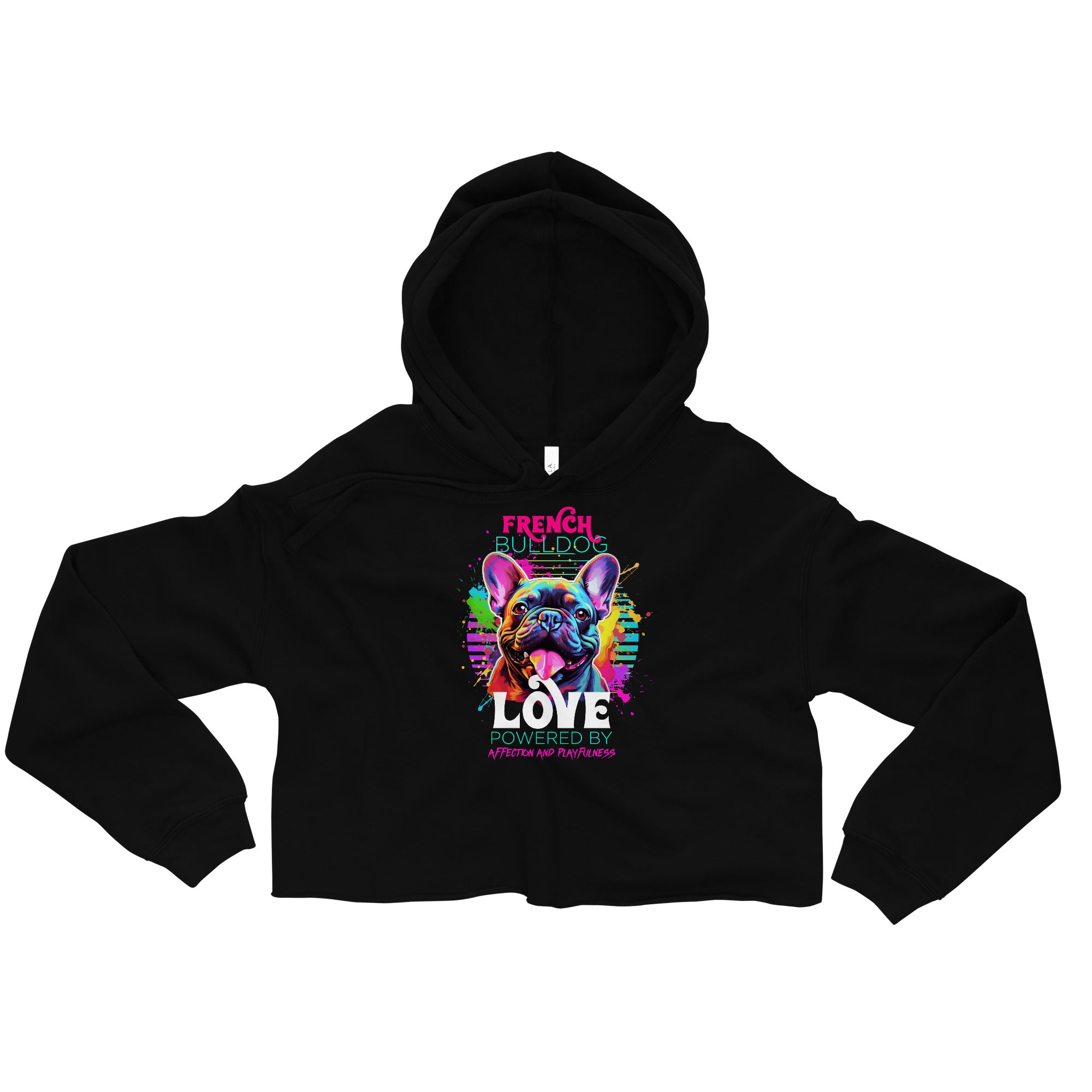 French Bulldog Crop Hoodie