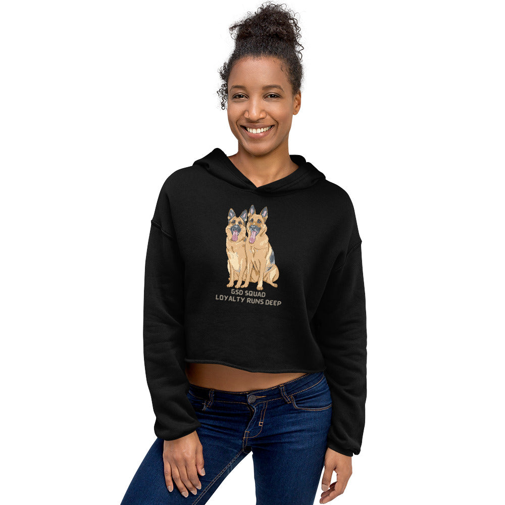 German Shephard Crop Hoodie