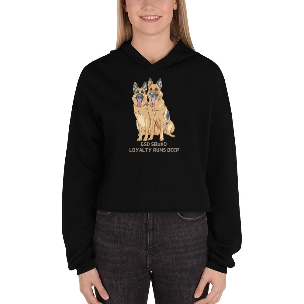 German Shephard Crop Hoodie