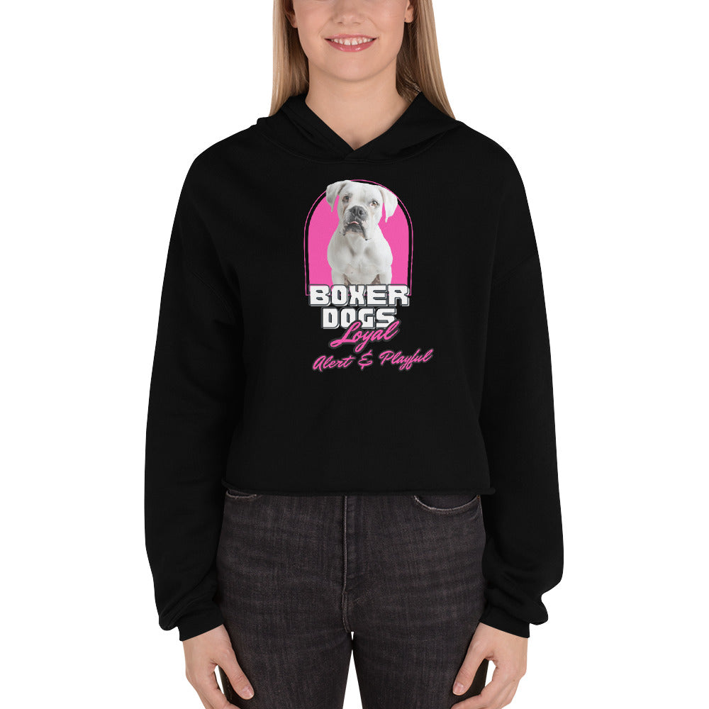 Boxer Dogs Crop Hoodie