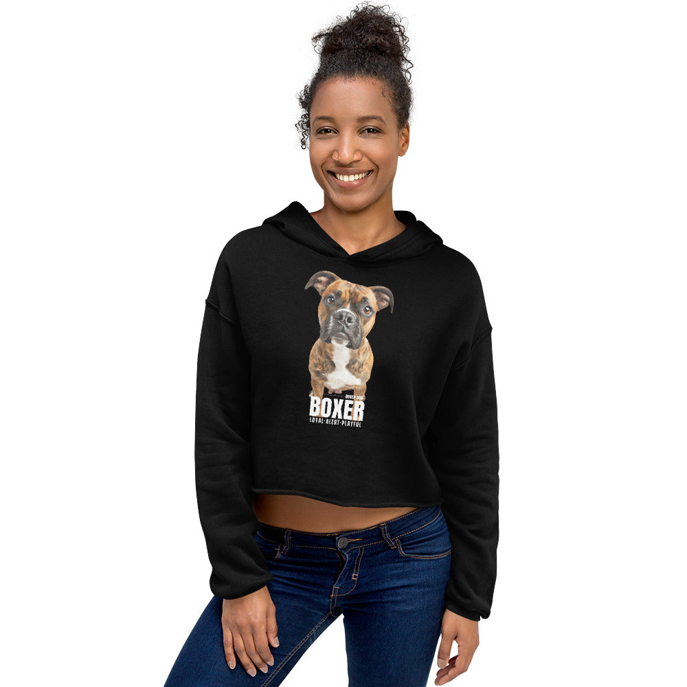 Boxer Dogs Crop Hoodie