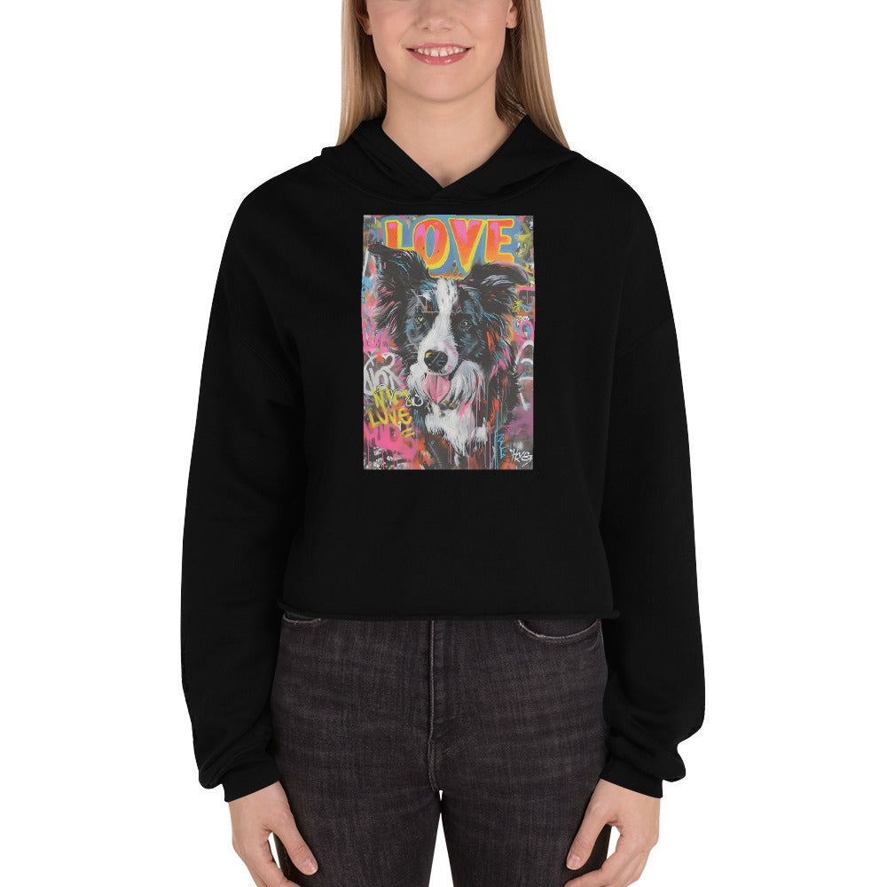 Border Collie Crop Hoodie