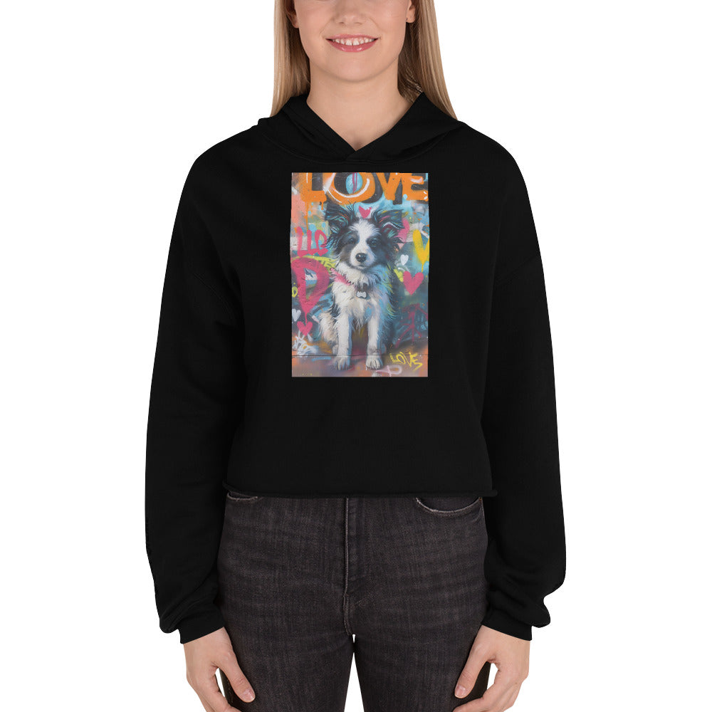 Border Collie Crop Hoodie