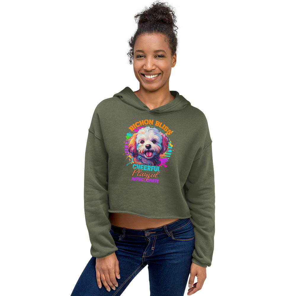 Bichon Frise Crop Hoodie