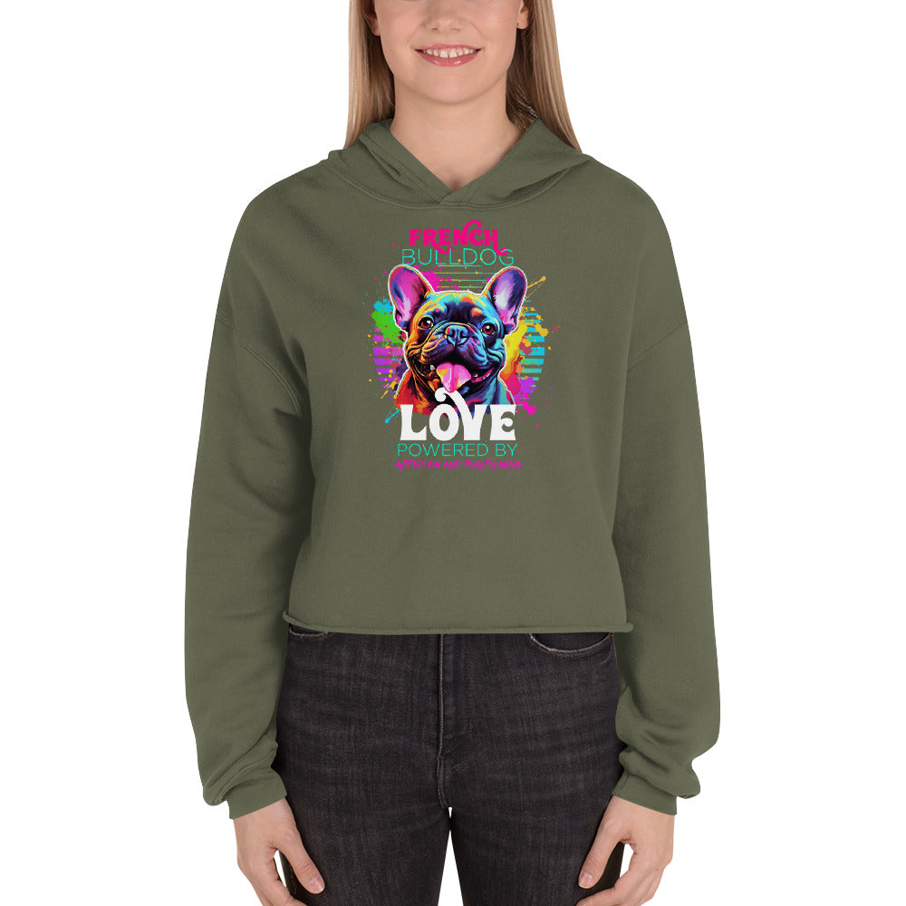 French Bulldog Crop Hoodie