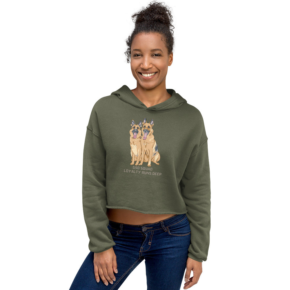 German Shephard Crop Hoodie