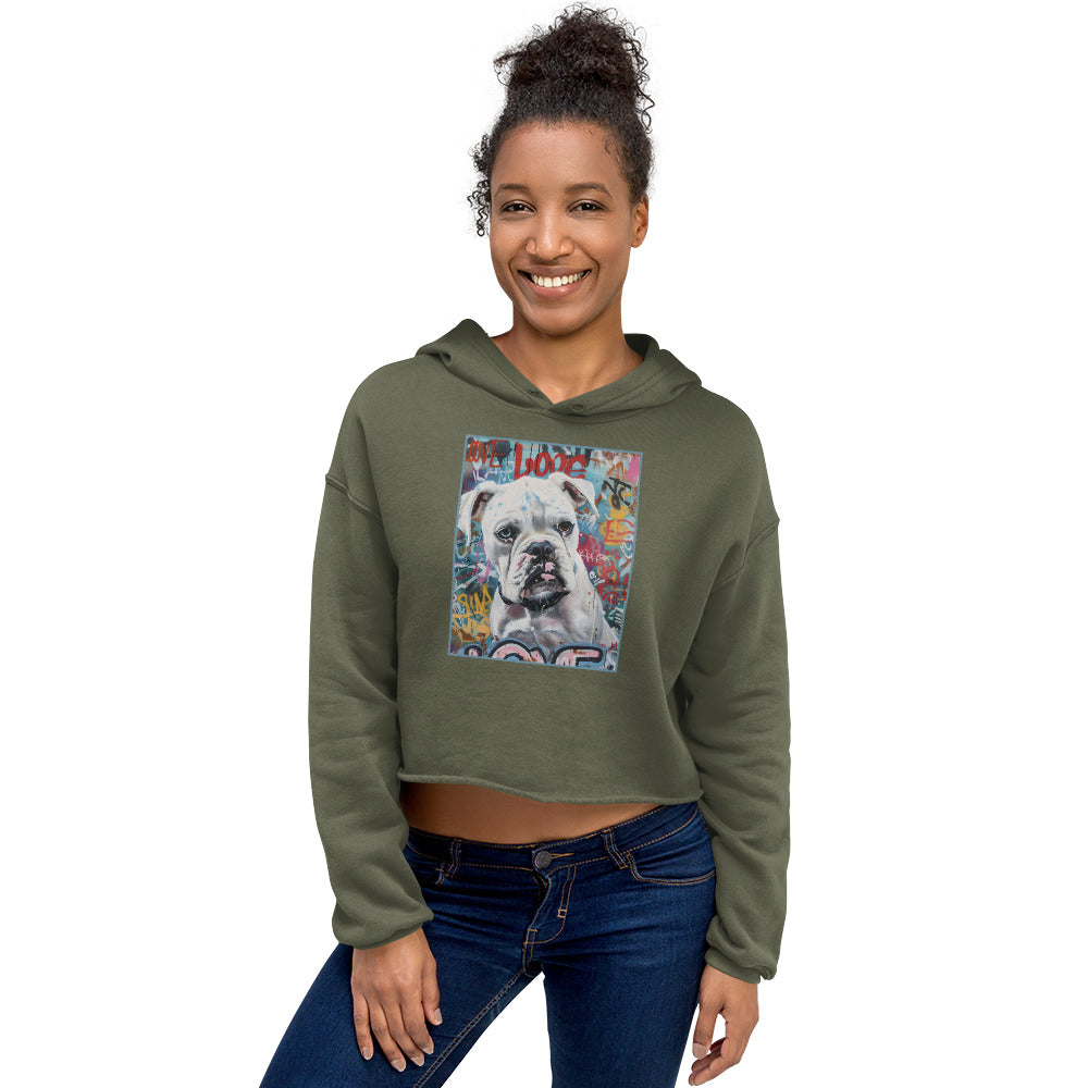 Boxer Dogs Crop Hoodie