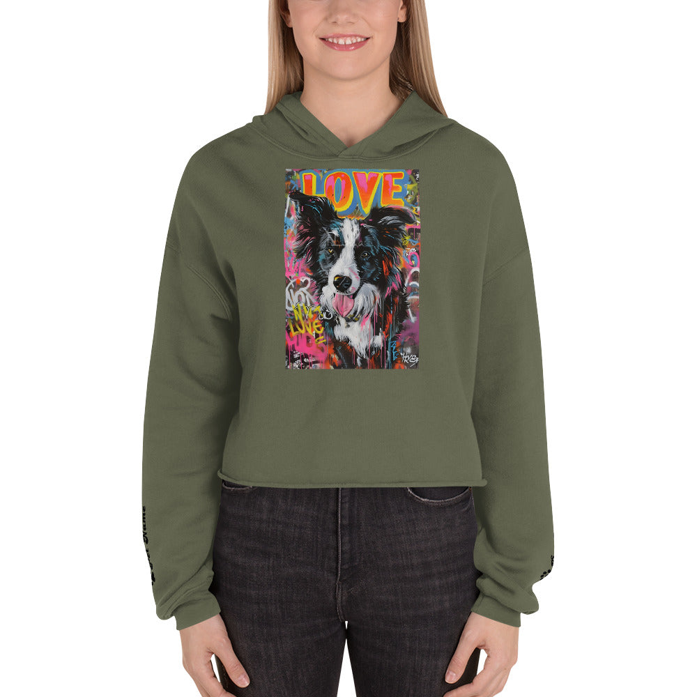 Border Collie Crop Hoodie