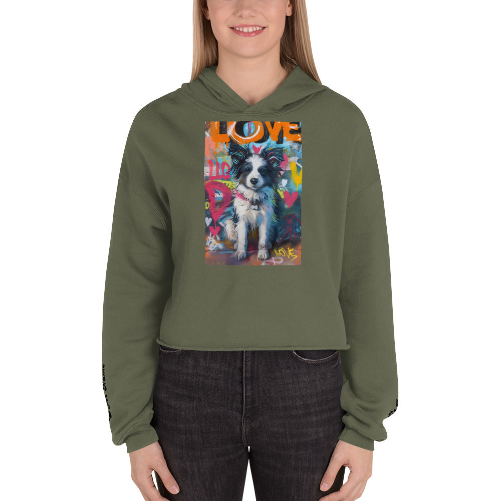 Border Collie Crop Hoodie