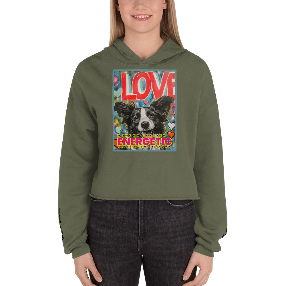 Border Collie Crop Hoodie