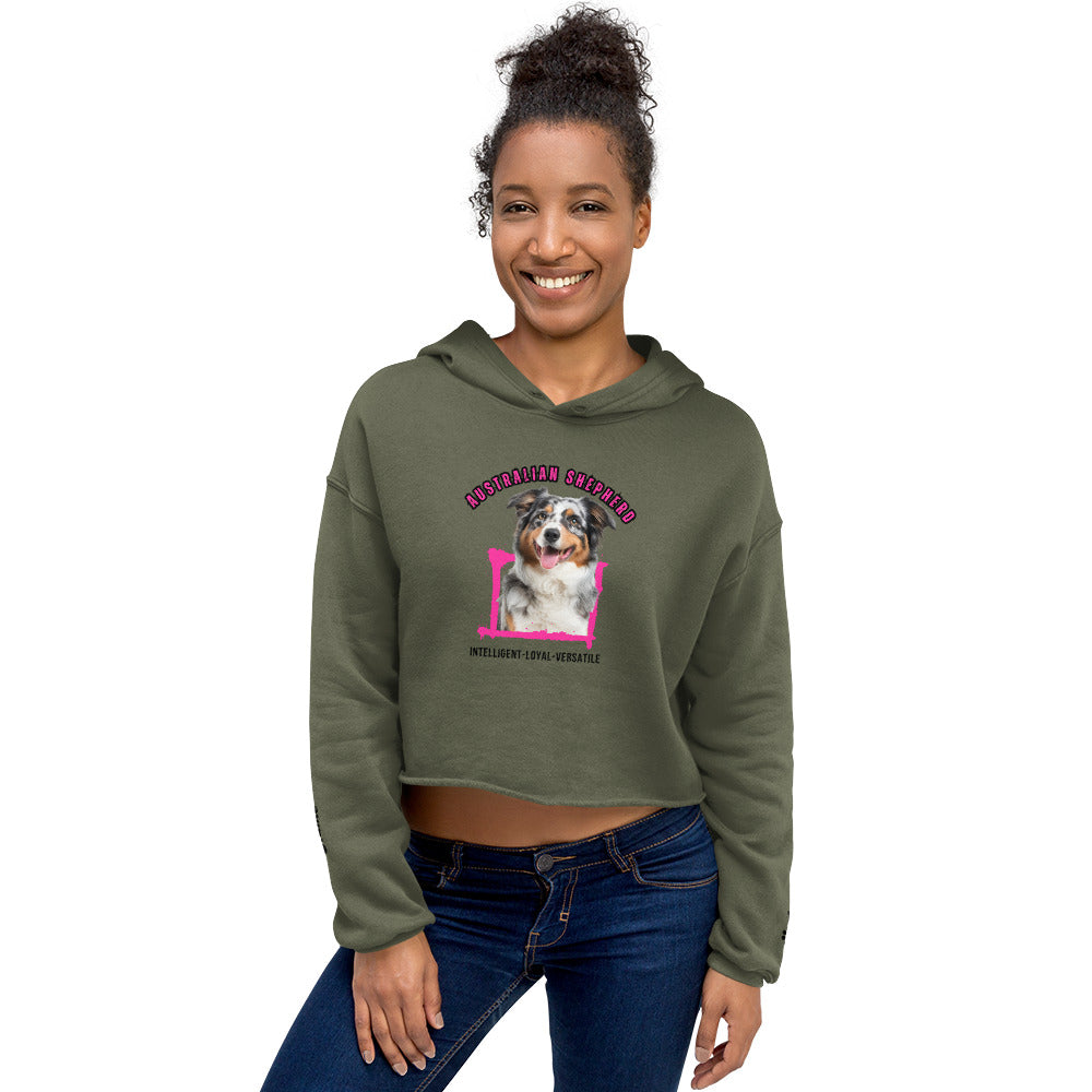 Australian Shepherds Crop Hoodie