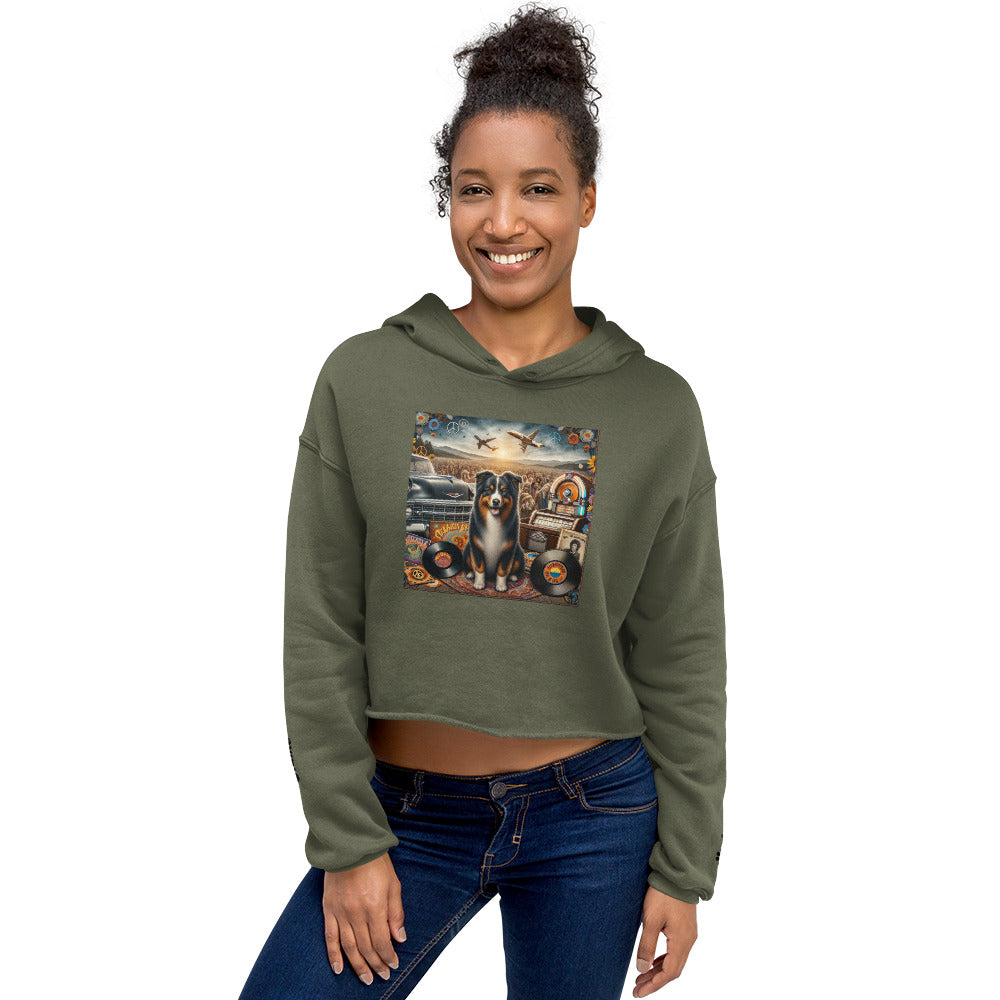 Australian Shepherds Crop Hoodie