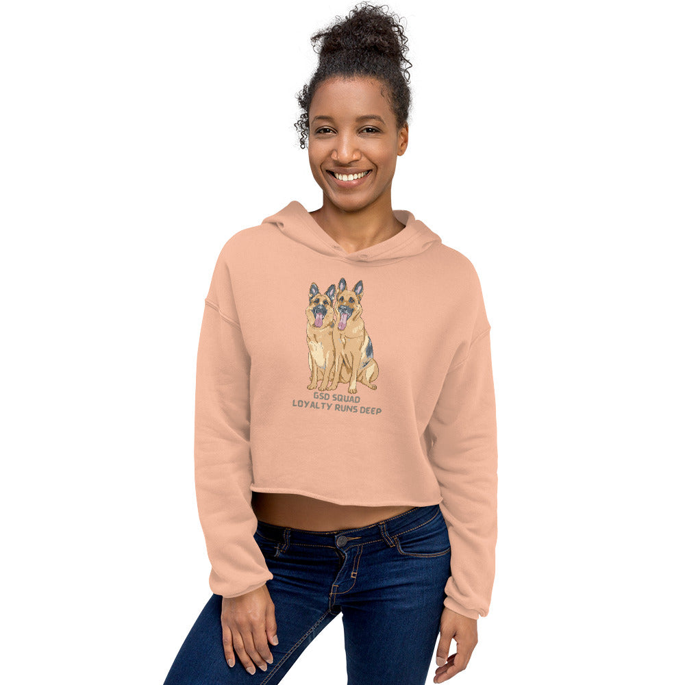 German Shephard Crop Hoodie