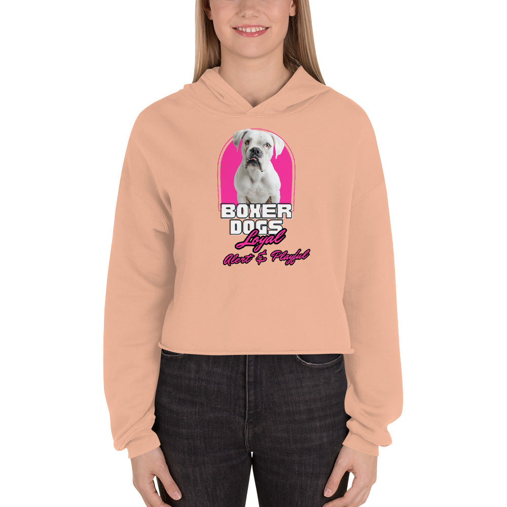 Boxer Dogs Crop Hoodie