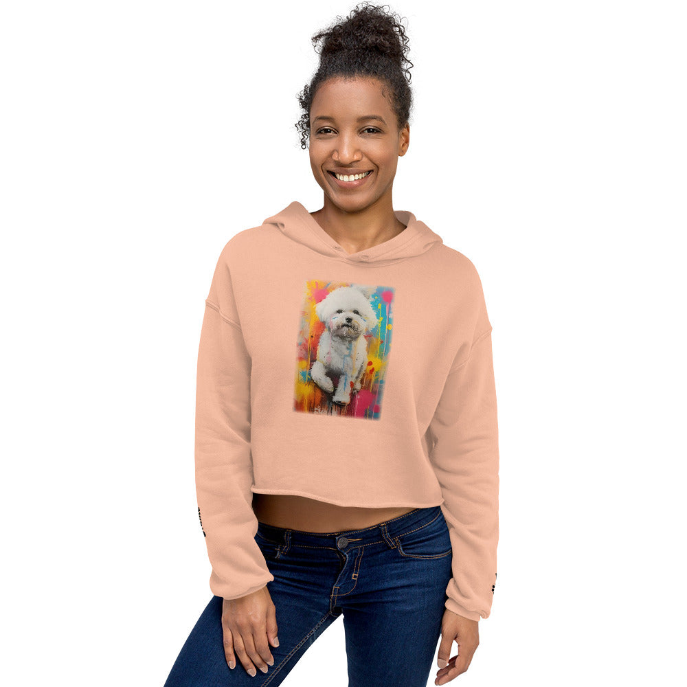 Bichon Frise Crop Hoodie