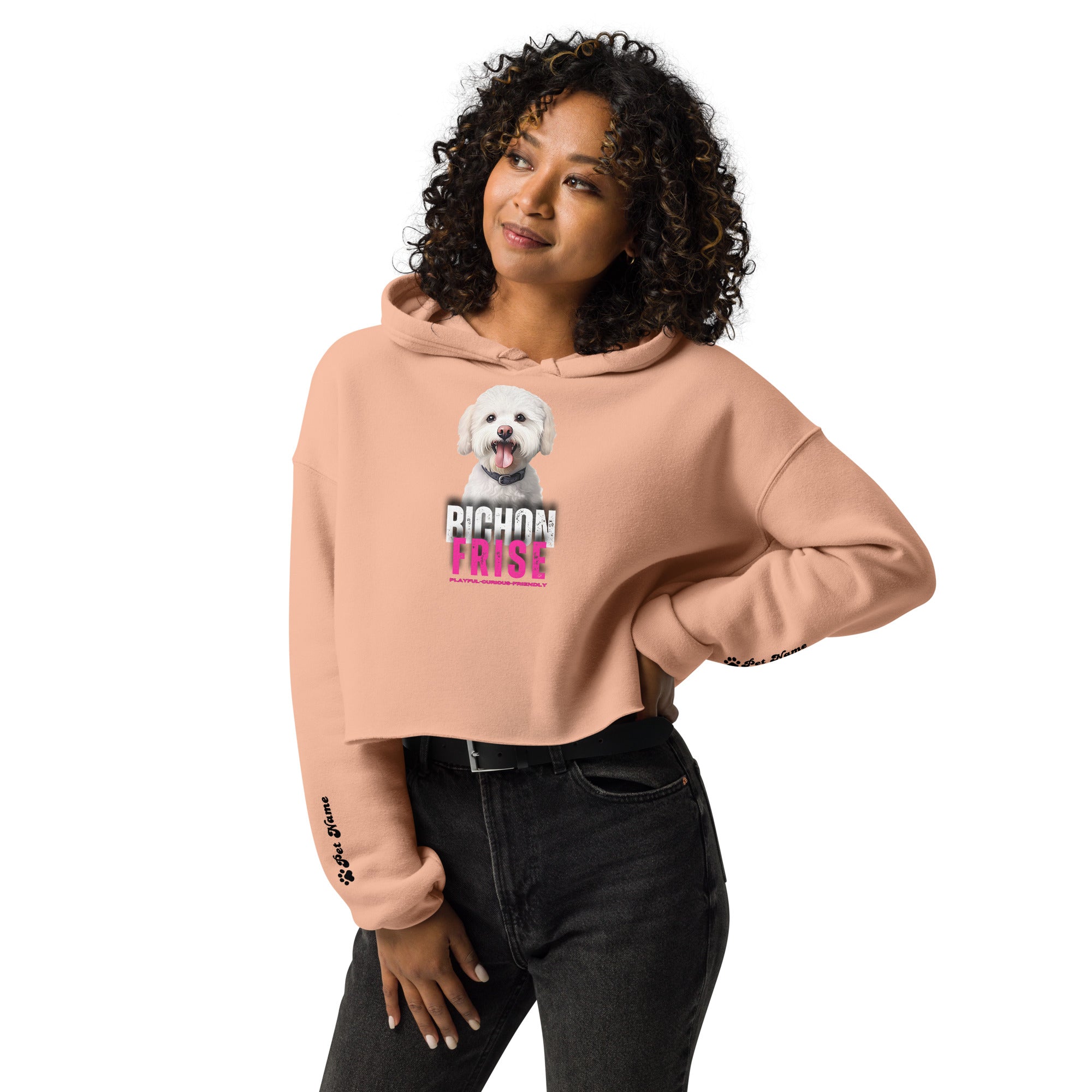 Bichon Frise Crop Hoodie