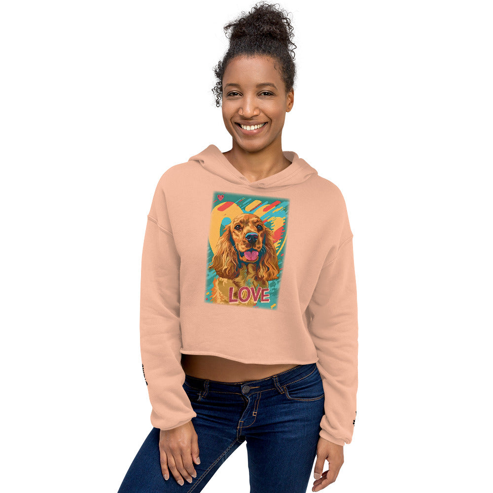 English Cocker Spaniel Crop Hoodie