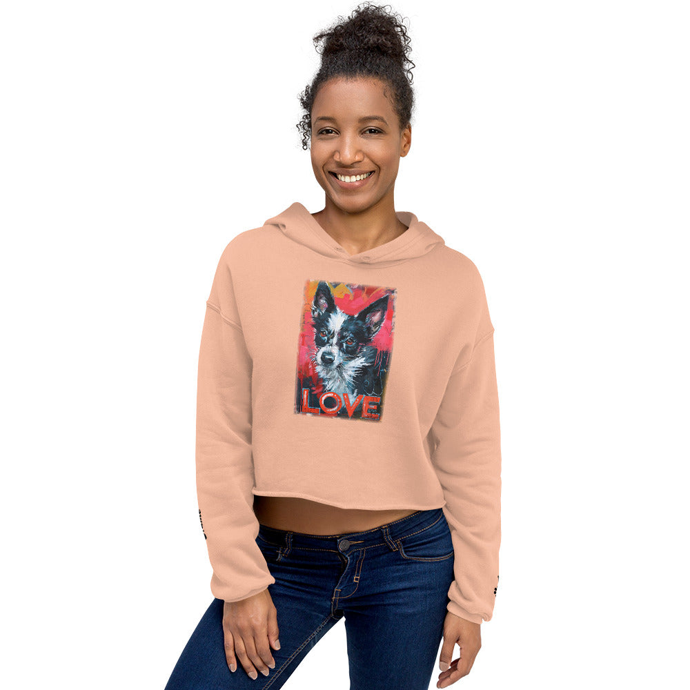 Norwegian Lundehund Crop Hoodie