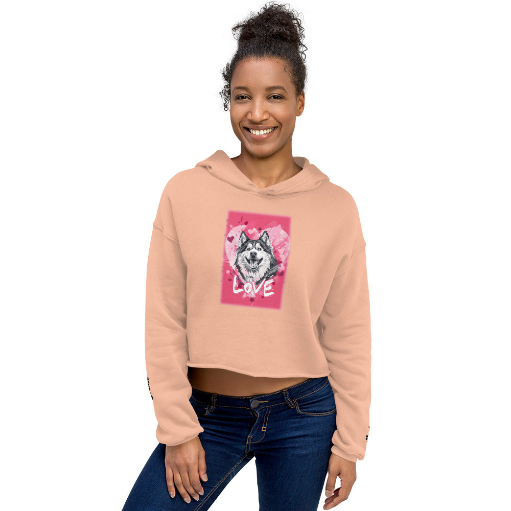 Alaskan Malamute Crop Hoodie