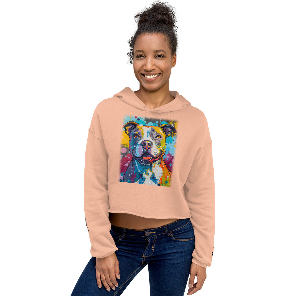 American Staffordshire Bull Crop Hoodie