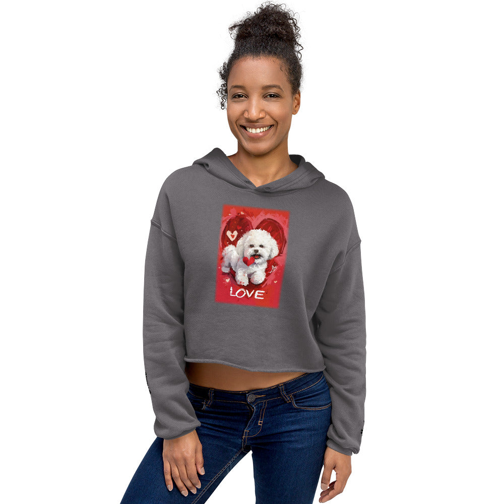 Bichon Frise Crop Hoodie