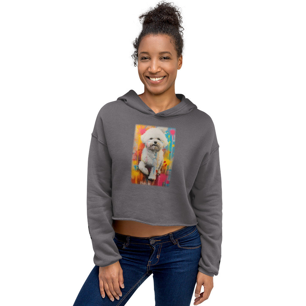 Bichon Frise Crop Hoodie